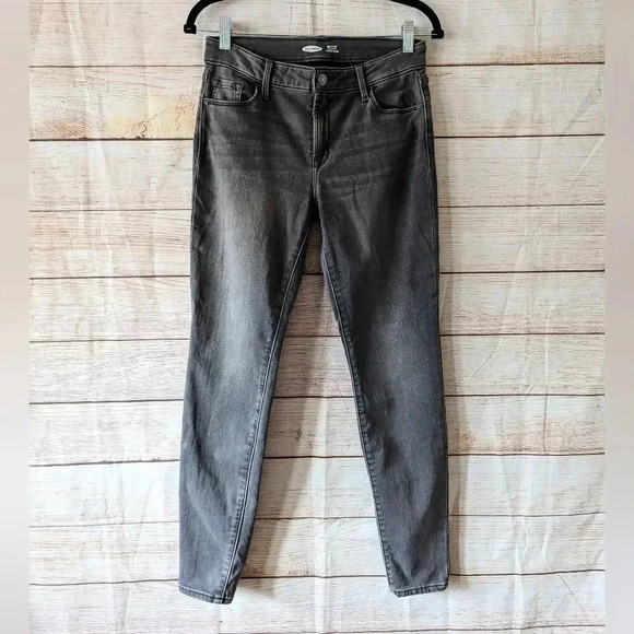 Old Navy Rockstar Women's Size 4 Super Skinny Built In Warm Jeans Charcoal - Picture 11 of 11